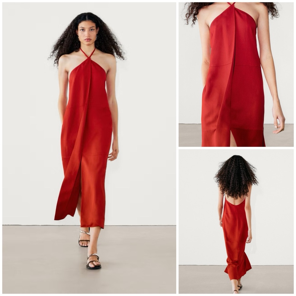Massimo Dutti ~ Halter Midi Dress